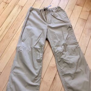 Garnet Hill tan cotton pants, size 8.